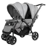 DOUBLE TWIN/ TANDEM RAIN COVER  FOR COSTWAY DOUBLE PUSHCHAIR PRAM WEATHERPROOF