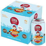 Soda Folk Root Beer (4 x 330ml cans) with Maple Syrup, American Style Soft Drink, Gluten-Free, Vegan-Friendly, 100% Natural Ingredients