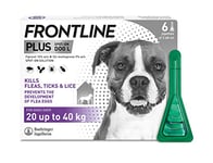 FRONTLINE Plus Flea & Tick Treatment for Large Dogs - 6 Pipettes