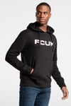 French Connection Mens Cotton Blend FCUK Hoody - Black - Size Medium