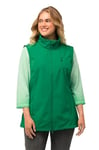 Ulla Popken Femme Veste Softshell, avec doublure en polaire. Col montant et fermeture à glissière à double sens. vert émeraude 46+ 816085459-46+