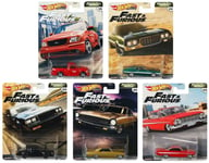 Hot Wheels Premium Fast & Furious Motor City Muscle Set of 5 Vehicles GBW75