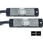 Feux de Gabarit Led 2 PCs Feu d'Encombrement Blanc 12V/24V = 0,04A/0,04A Feu Étanche Feux Led Voiture Exterieur pour Feux de Remorque Led, Camping