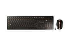 CHERRY DW 9100 SLIM - tastatur og mus-sæt - QWERTZ - tysk - sort/bronze