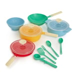 Casdon Pan Set | Toy Pan Set for Children Age 3+ Pastel Coloured Pans & Utensils