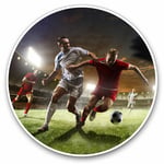 2 x Vinyl Stickers 20cm - Professional Football Players Game Cool Gift #21545