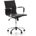 Fauteuil de Bureau Croma inclinable Noir,Cuir Synthétique - noir