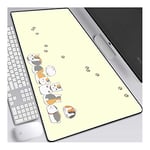 ITBT Natsume Yuujinchou Tapis de Souris XL 800x300mm Hydrorésistant Anime Mouse Pad Grand Tapis de Souris Gamer avec Base en Caoutchouc Anti-Glissant Surface Texturée pour Ordinateur et PC, A