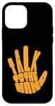 Coque pour iPhone 12 mini Orange Talk To The Hand Graphique couleur orange