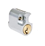 ASSA ABLOY Cylinder 1203 Assa d12 (Matt Svart Mirus, Befintlig nyckel)