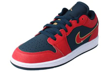 Nike Mens Air Jordan 1 Low SE GS Red Trainers - Size UK 5.5