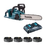 Makita DUC353PM-4 Twin 18v Brushless Chainsaw (4x4Ah)