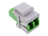 Inline® Fiberoptisk Keystone Snap-In-Koppling Vit, Duplex Lc/Lc, Enkel, Grön, Keramisk (89988G)