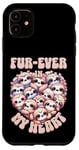 Coque pour iPhone 11 Fur-ever in My Heart Kawaii Paresseux Cœur