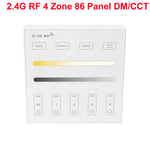 Contrôleur de bande LED 5 en 1 WB5,commande vocale,WIFI,Zigbee,BT Mesh,DIM,CCT,RGB,RGBWC avec Alexa et Google Assistant,LM091,4 zones - Type WR02RF 86 Panel 2.4G-1 PC