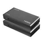 LogiLink HD0057 HDMI Extender Set (1x Receiver Unit & 1x Transmitter Unit) via LAN/Network, KVM (Keyboard/Video/Mouse) 50 m, 2x USB, 1080p/60Hz, HDCP, IR, Loop Out