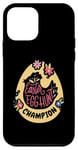 Coque pour iPhone 12 mini Champion de chasse aux œufs de Pâques – Motif œuf de Pâques pour garçons et filles