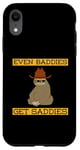 Coque pour iPhone XR Even Baddies Get Saddies Funny Sloth Cowboy Humour