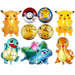 Po.Ke.Mon Ballonger Åldersset Folieballonger Latexballonger Barn Kalas Dekoration-Xin Pikachu Birthday Set 01