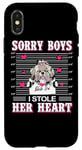 Coque pour iPhone X/XS Shih Tzu Dog Valentines Day I Stole Her Heart Valentine