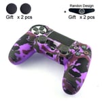 p4 Camo purppura DATA FROG Slim Camouflage Silikoni Kumi Gel Skin Sony Dualshock 4 PS4 Controller Camo Case Play Station 4:lle