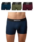 Snocks Boxers Homme Coton Bio Caleçons Homme Taille S Couleur Mix (Marine/Rouge/Olive) Boxer Homme Coton Bio - Caleçons Homme Coton sans Étiquette sous Vetement Homme - Lot Boxer Homme Respirant