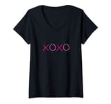 Womens Cute XOXO Top V-Neck T-Shirt