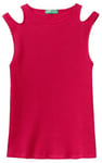 United Colors of Benetton Women's 3oqgdh00x Tank top, Pink, L