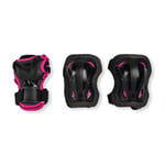 Rollerblade Skyddsset Junior 3-pack XXXS, Svart/Rosa