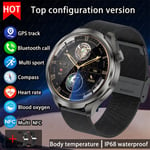 2024 Uutta Huawei Outdoor Sports Smart Watch Miesten Amoled-Näyttö Nfc Gps-Kompassi Syke Vesitiivis Bluetooth Call Smartwatch_Black mesh belt_1.85 HD Large Screen