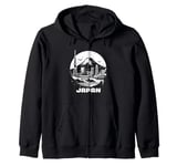 Japan Souvenir Mt Fuji Tokyo Tower Torii Japanese Souvenir Zip Hoodie