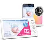 VTech RM7768HD Video Baby Monitor with WiFi,360Â Pan&Tilt Camera,Baby Monitor with 7"Touch Screen,1080p HD Video,135°wide view,Night Light,Night Vision,Temperature Sensor,Smart/WiFi/Remote Connection