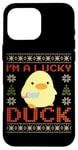 iPhone 16 Pro Max Funny Duck with Knife Meme - I'm a Lucky Duck Ugly Christmas Case