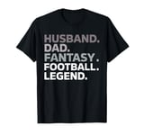 Husband Dad Fantasy Football Legend Retro Father's Day T-Shirt