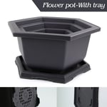 Pots De Fleurs En Plastique Pour Bonsaï,1 Pièce,Plante De Jardin,Astronomique,Respirant,Avec Plateaux,Jardinière,Hexagone,Récipient De Culture D'intérieur Succulente - Type Flower Pot-With Tray-M