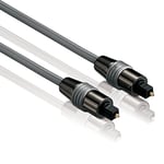 HDSupply TC030-005 Câble Audio Toslink S/PDIF, Fibre Optique, Plug-Plug, Ø 6,0mm, 0,50m, Noir