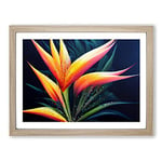 The Bird Of Paradise Flower Vol.2 H1022 Framed Print for Living Room Bedroom Home Office Décor, Wall Art Picture Ready to Hang, Oak A3 Frame (46 x 34 cm)