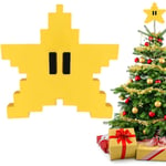 Julgrans Toppstjärna, Super Mario Rolig 3D Vintage Pixel Hallmark Julhängande Ornament Presenter Dekoration Jul