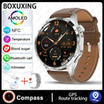 Huawei Smart Watch Miesten Watch 4 Pro Amoled Hd Screen Bluetooth Call Nfc Health Monitoring Smartwatch 2024 Uusi Watch Gt4pro_Brown leather_NFC GT4 Pro