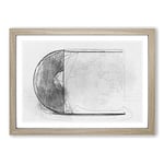 Big Box Art Vinyl Record in Abstract Framed Wall Art Picture Print Ready to Hang, Oak A2 (62 x 45 cm)