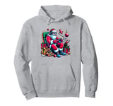 Funny Video Games Santa Gamer 8-bit Gaming Christmas Gamers Pullover Hoodie