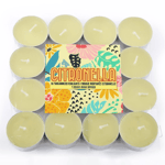 Citronella Tealights Pack Of 16, Bug Insect Pest Repellent, Fresh Scent Yellow