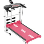 Gululu Treadmill, Home Small Indoor Folding Treadmill, Mini Silent Mechanical Treadmill, Home Gym Equipment,Pink