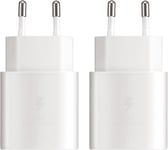 2 Pack Chargeur Super Rapide Type C 25w Pour Samsung Galaxy A54 A53 A34 A20e A14 A13 M54 M53 M13 5g S23 S22 S21 S20 Fe Ultra Plus S10 Pour Iphone,Ipad,Super Fast Charging Usb C Chargeur Secteur