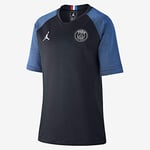 Nike PSG Y Nk BRT Strk Top Ss 4Th T-Shirt - Black/Hyper Cobalt/(White) (No Sponsor-PLYR), X-Small