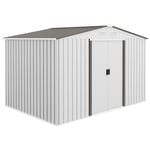 9 X 6FT Outdoor Storage Garden Shed Sliding Door Galvanised Metal