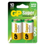 GP Super Alkaline D 2 Pack (LR20)