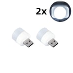 Mini lampe LED USB Portable 5V 1.2W,lumière vive,pour la maison,le bureau,avec batterie externe,pour PC Portable,Notebook,4 à 1 pièces - Type 2x Cool White