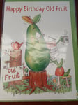 Happy birthday Old Fruit card funny birthday card PEAR greetings card puns fun