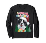 Merry Xmas Border Collie Pjs Mum and Dad Christmas Card Tee Long Sleeve T-Shirt